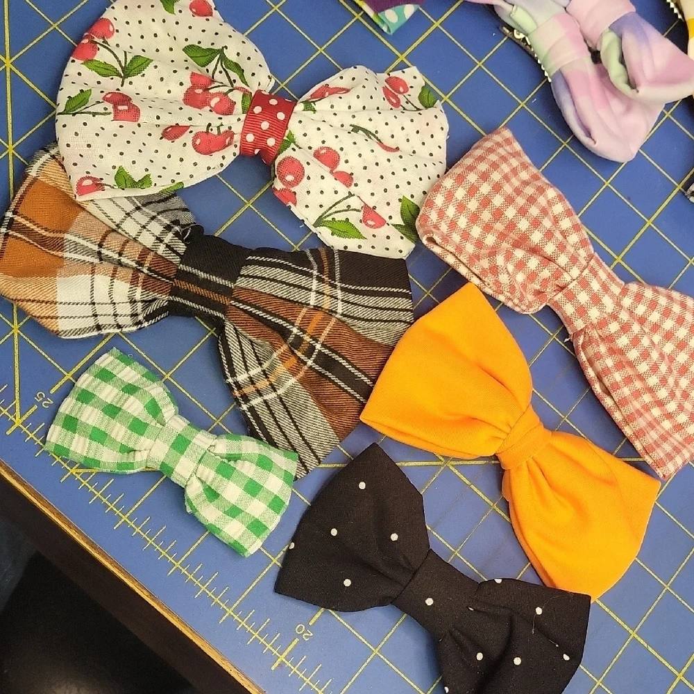 Bundle of 6 Fabric Bow Hair